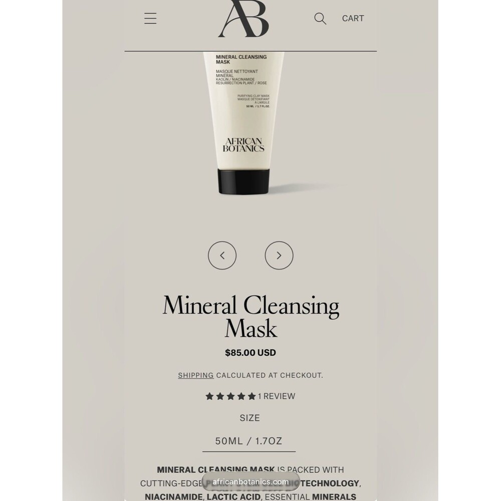 African Botanics Mineral Cleansing Mask (Sealed) - Picture 6 of 6